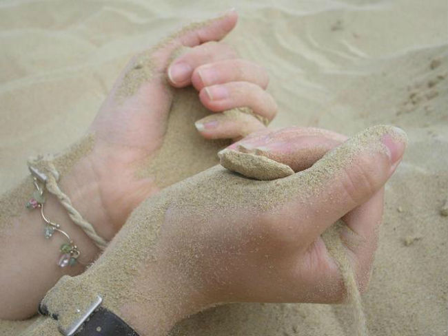 Sand is used for a termite sand barrier installation