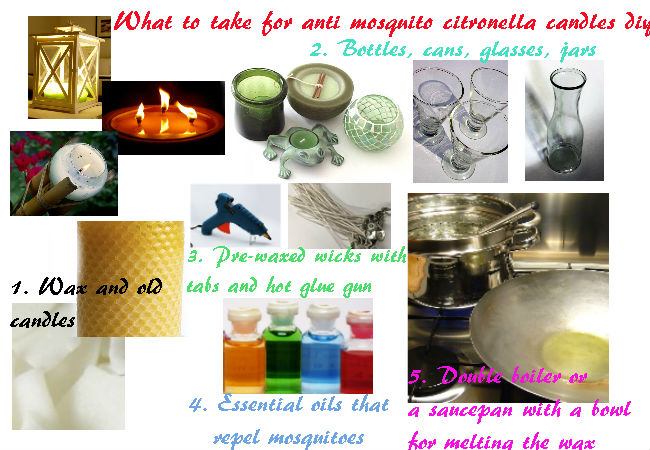 What is necessary for mosquito citronella candles diy