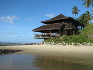 Beach house on sandy soil